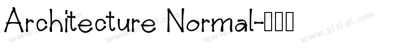 Architecture Normal字体转换